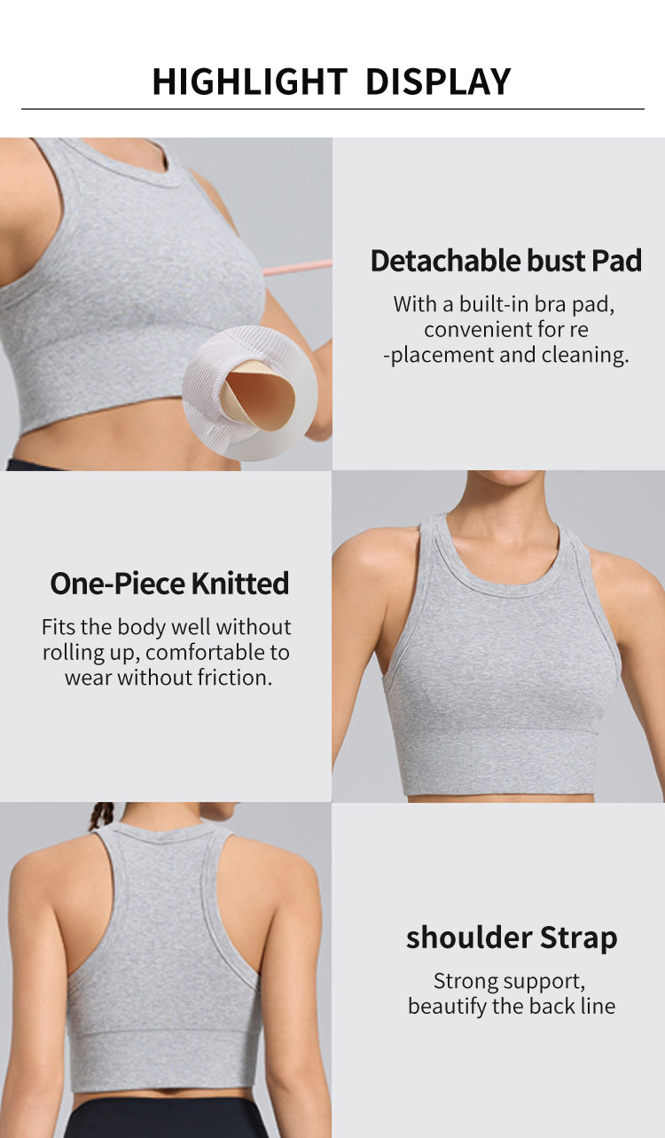 One-Piece Chest Pad Shockproof Breathable Seamless Sports Bras