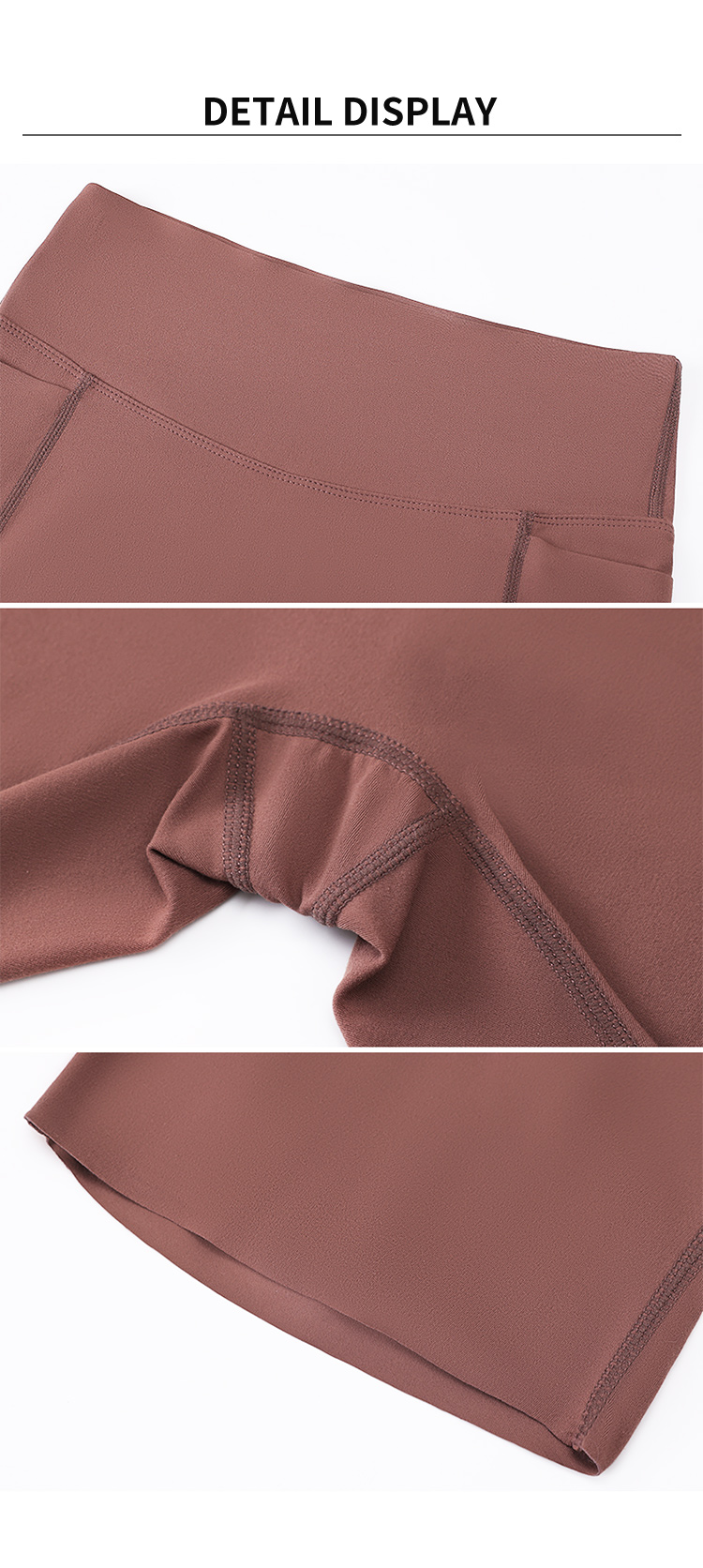 Breathable High Waist Tummy Control Gym Workout Yoga Shorts With Side Pockets