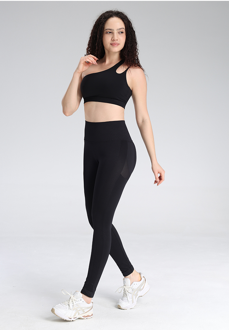 Single-Shoulder Sports Bra | Removable Pad | Yoga Gym Activewear factory