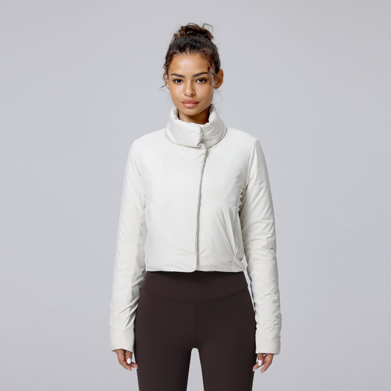 Lightweight Stand - Up Collar Jacket | Short A - Line, Breathable, Invisible Pocket, Workout Casual Outerwear