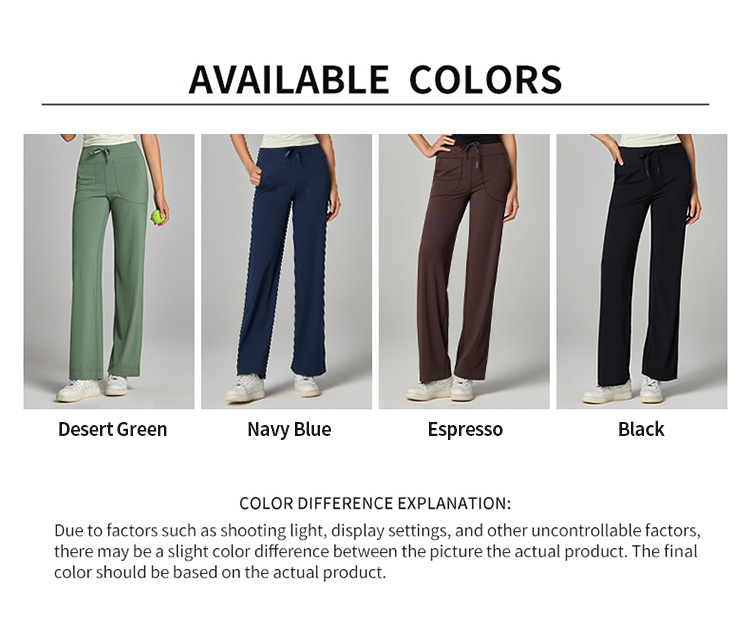 Soft High-Waisted Wide Leg Pants with Drawstring Waist & Side Pockets for Everyday Wear