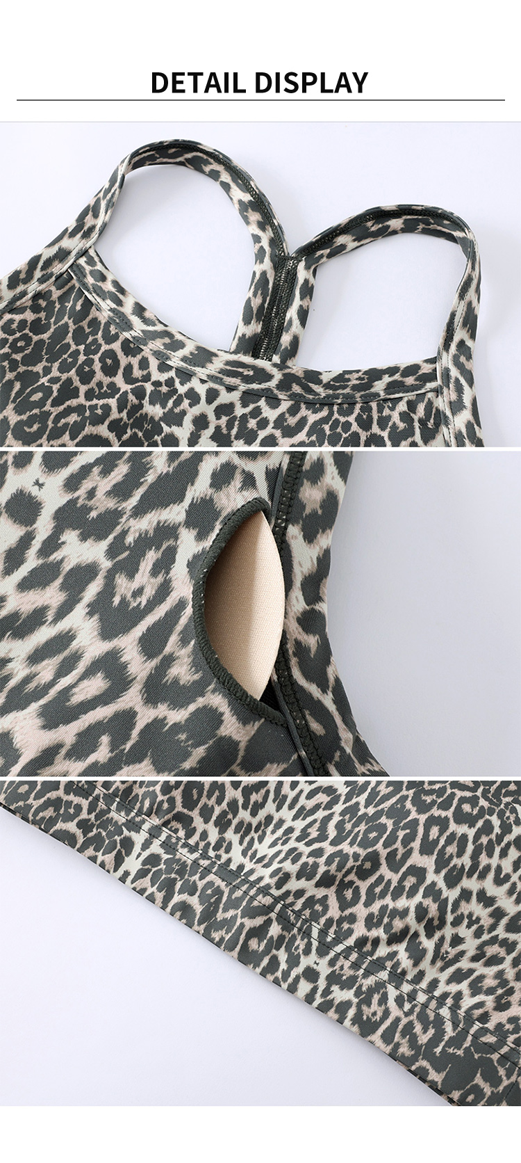 Crisscross Back Sports Bra - Twist Front, Breathable details