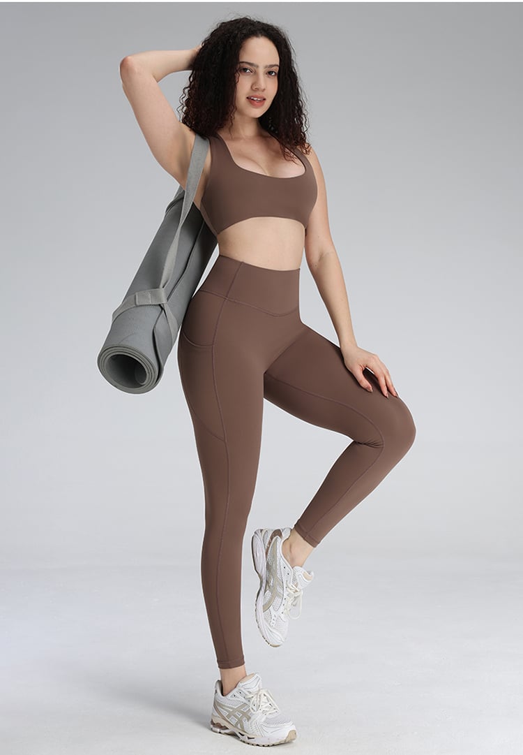 Tummy Control High-Waist Yoga Leggings – Ruched Butt, Side Deep Pockets, No T-Line manufacture