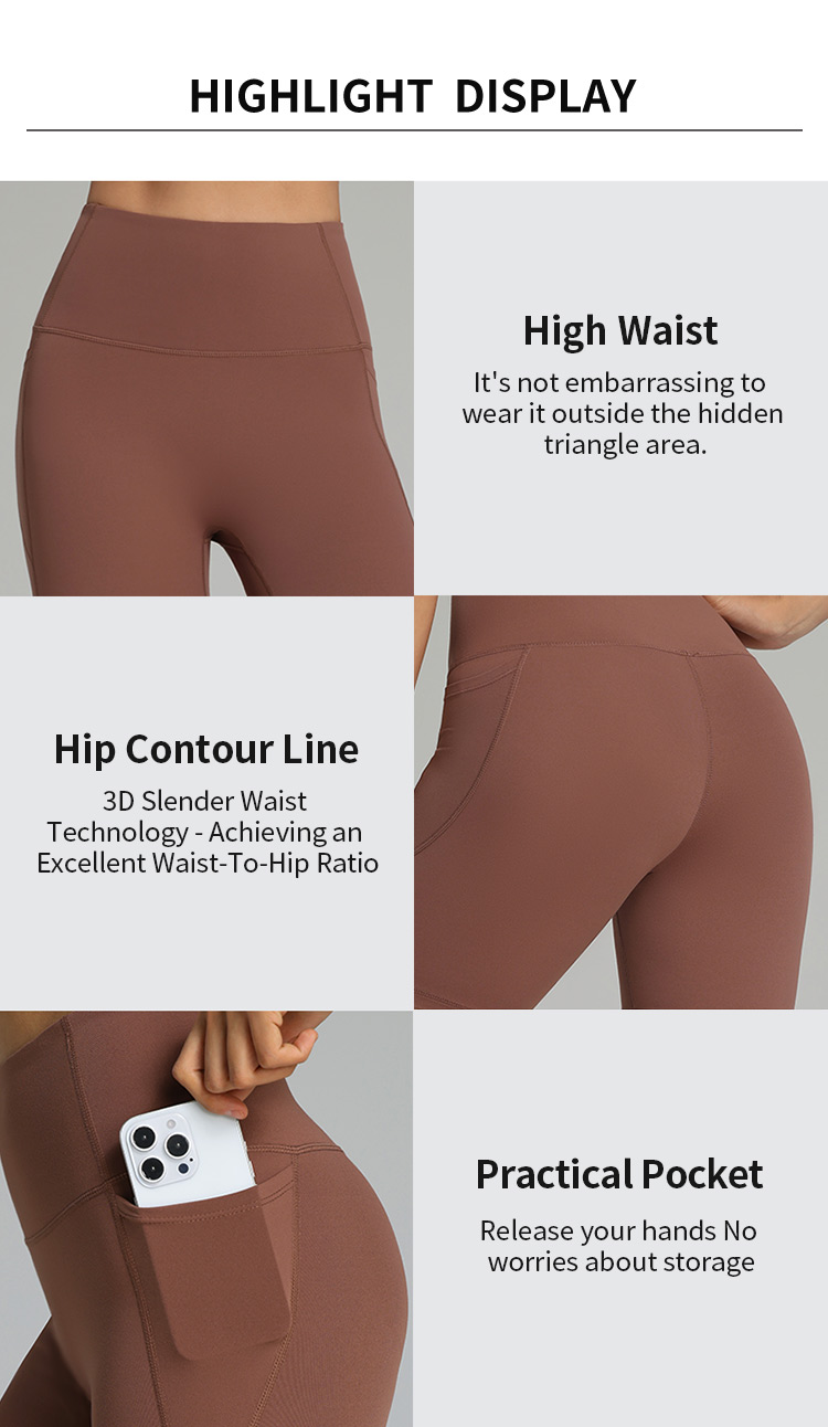 High Waisted Cycling Sport Short Shorts With Large Pocket