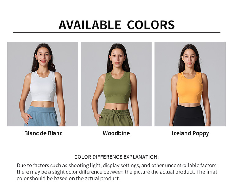 Solid Color Comfortable Breathable High Elastic Crisscross Back Sports Bra