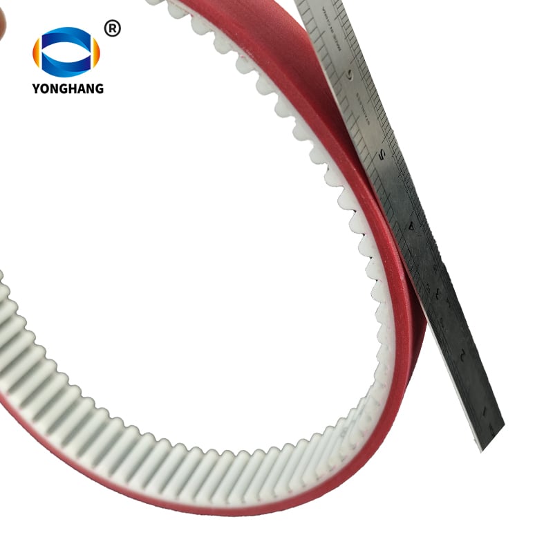 Precision Embedded Magnetic Timing Belts with Rubber Red Coating