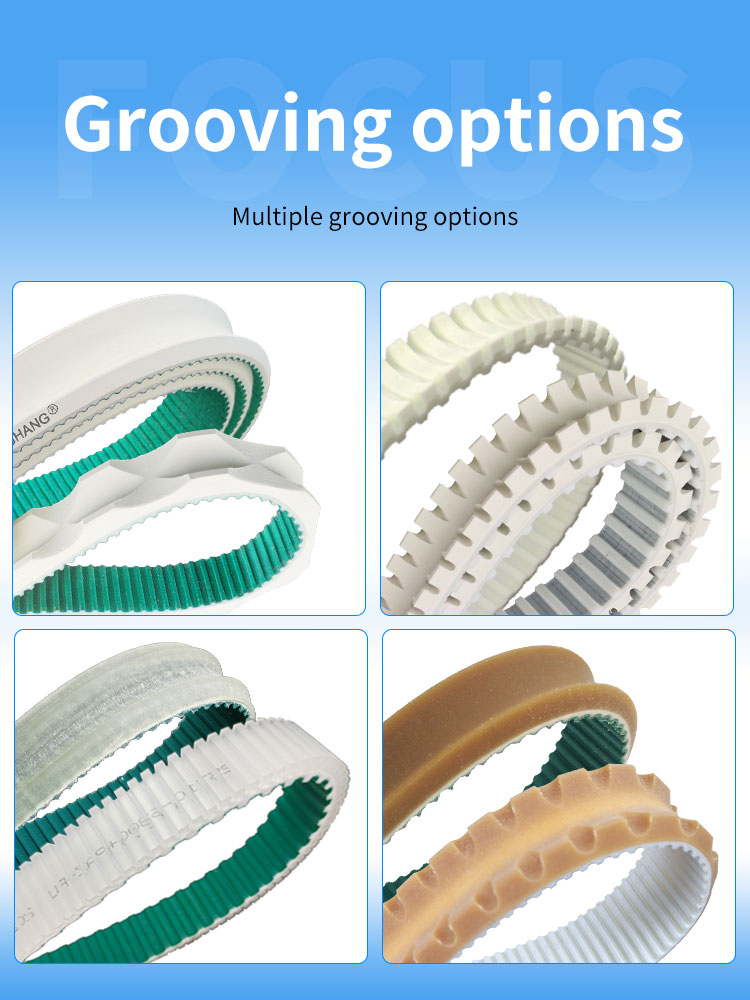 Rubber Coated Grooving NFT PAZ PU Sausage Belts manufacture