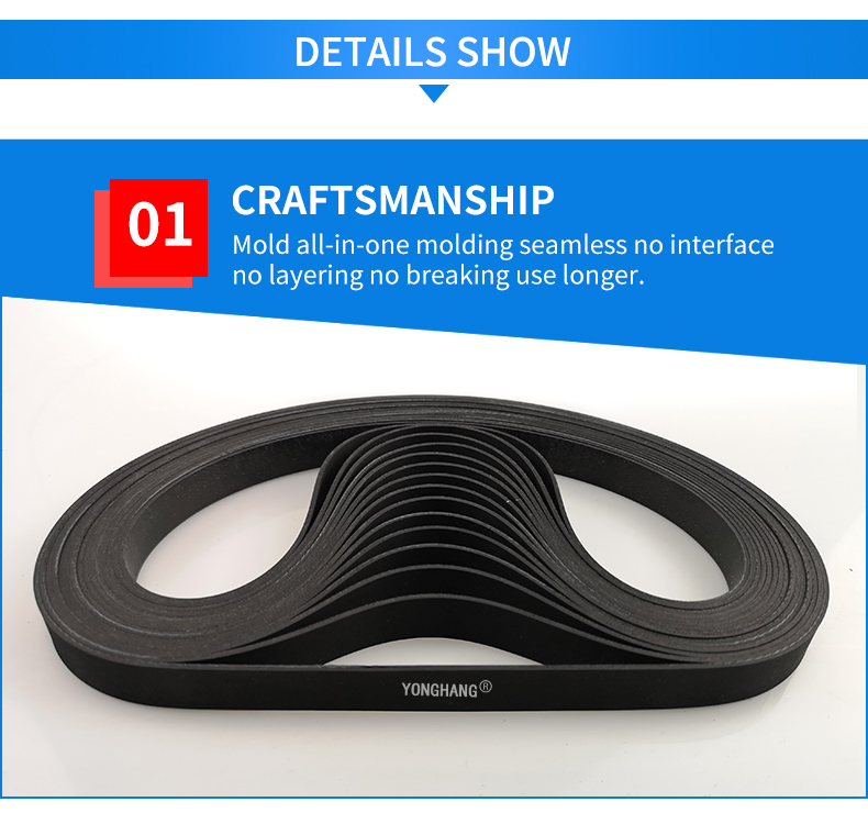 Seamless Thinness Rubber Flat Belts factory