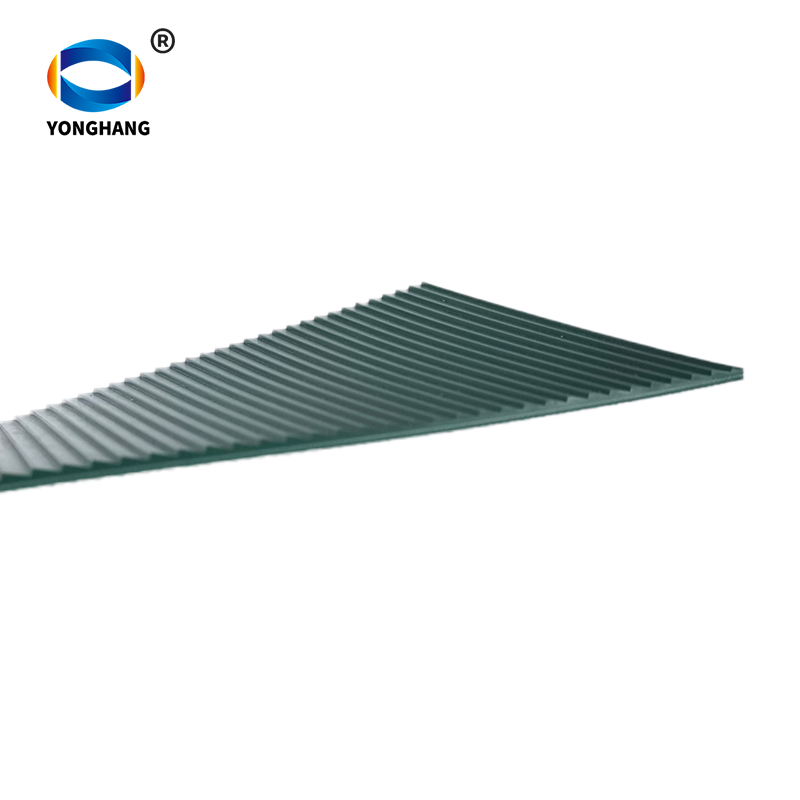 고마찰 와ashboard 패턴 녹색 PVC 컨베이어 벨트