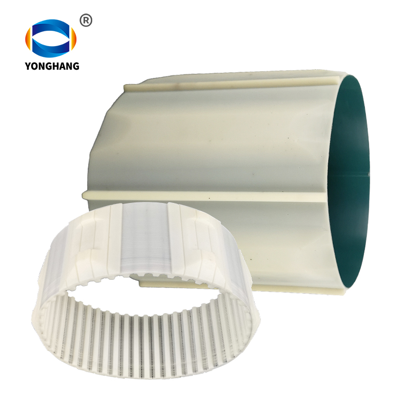 Seamless cpu timing belt cleats for tobacco industry