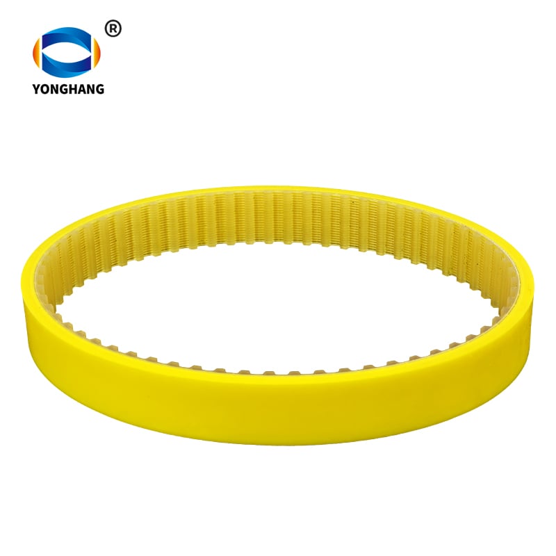 Timing Belt na Gumagamit ng Reverse Forming Process na may Dilaw na Silicone Coating