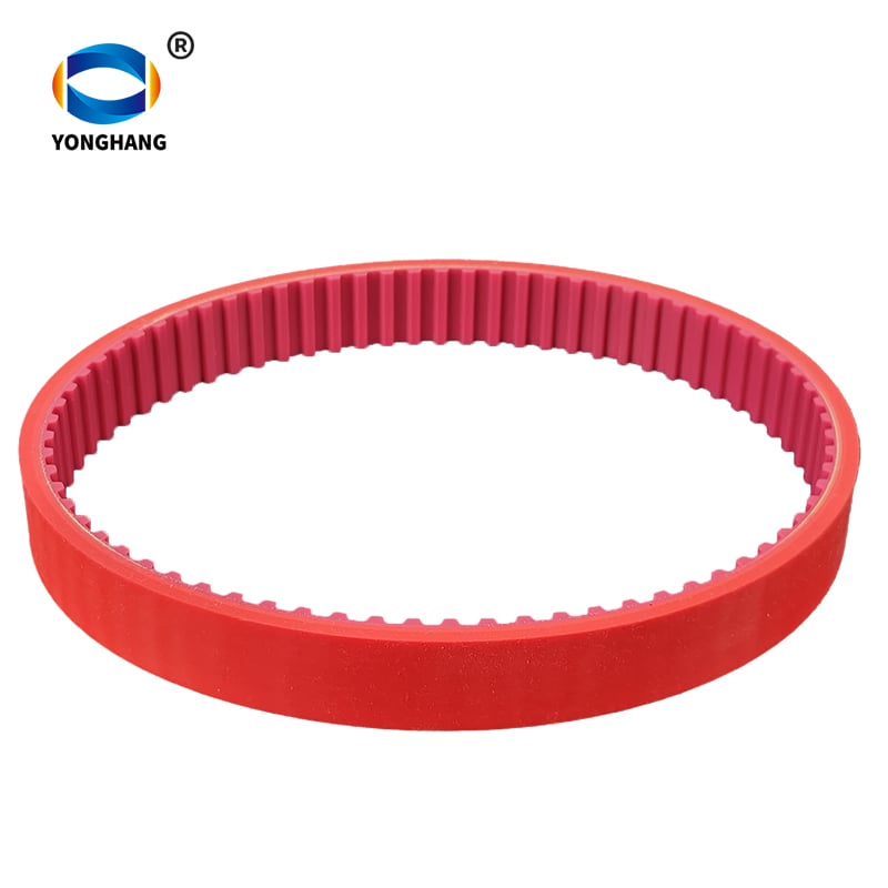 Belt ng Panahon na Ginawa sa Pamamagitan ng Reverse Forming Process na may Pula na Silicone Coating