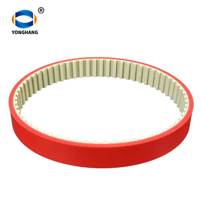 Belt ng Panahon na Ginawa sa Pamamagitan ng Reverse Forming Process na may Pula na Silicone Coating