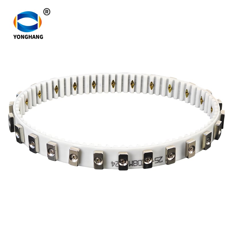 PU Timing Belt with Exposed Magnetic Blocks