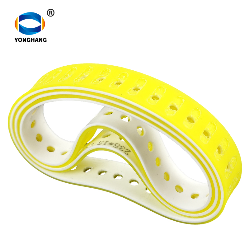 cinta de succión de doble capa amarilla y blanca de 235 × 15 mm con 29 orificios para reducción de velocidad, para Heidelberg SM52 y PM52