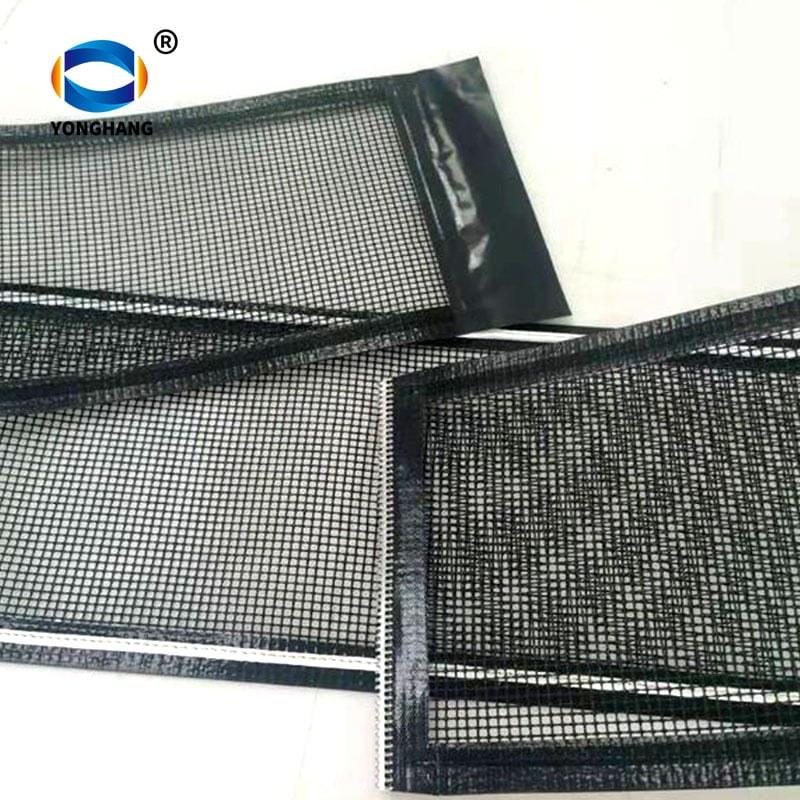حزام شبكي ناقل أسود مقاوم للكهرباء الساكنة ومغلف بـ PTFE