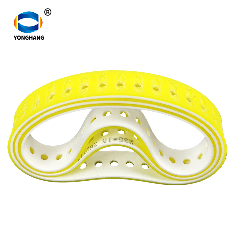 cinta de succión de doble capa amarilla y blanca de 235 × 15 mm con 29 orificios para reducción de velocidad, para Heidelberg SM52 y PM52