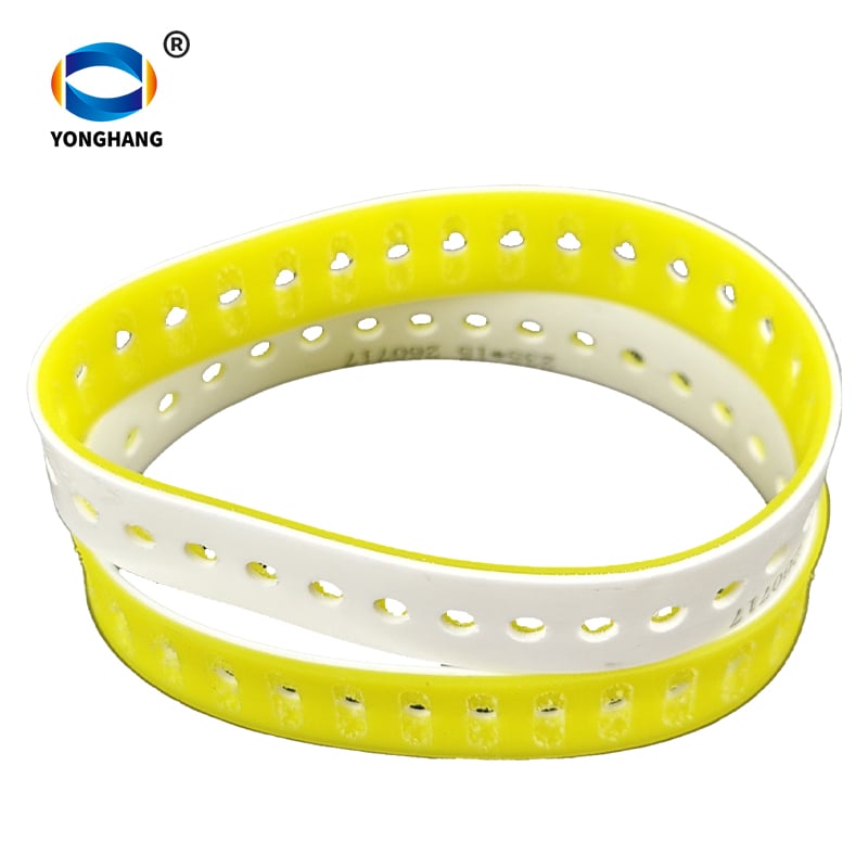 cinta de succión de doble capa amarilla y blanca de 235 × 15 mm con 29 orificios para reducción de velocidad, para Heidelberg SM52 y PM52