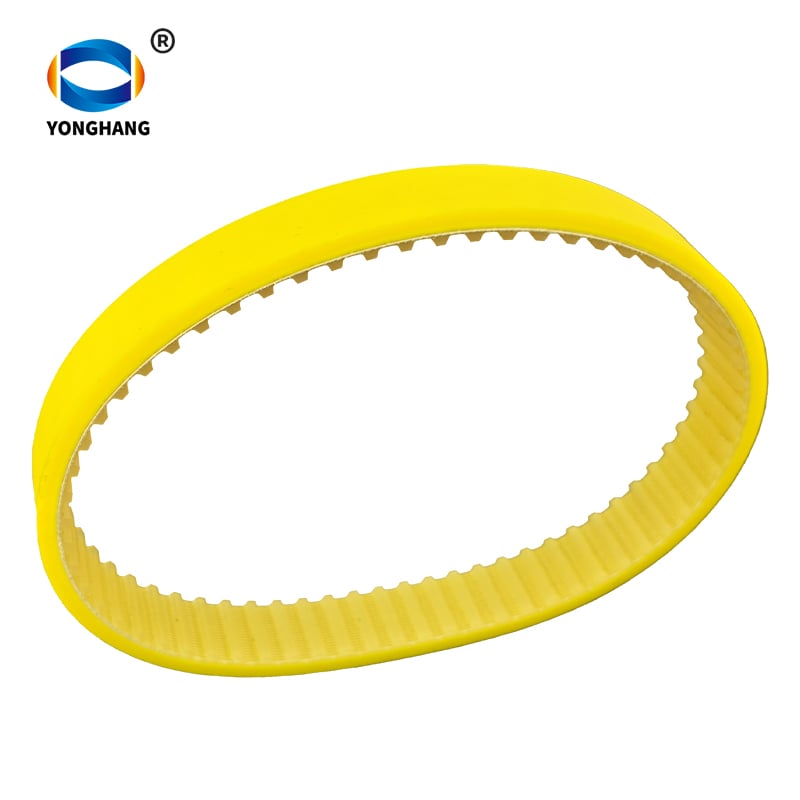 Timing Belt na Gumagamit ng Reverse Forming Process na may Dilaw na Silicone Coating