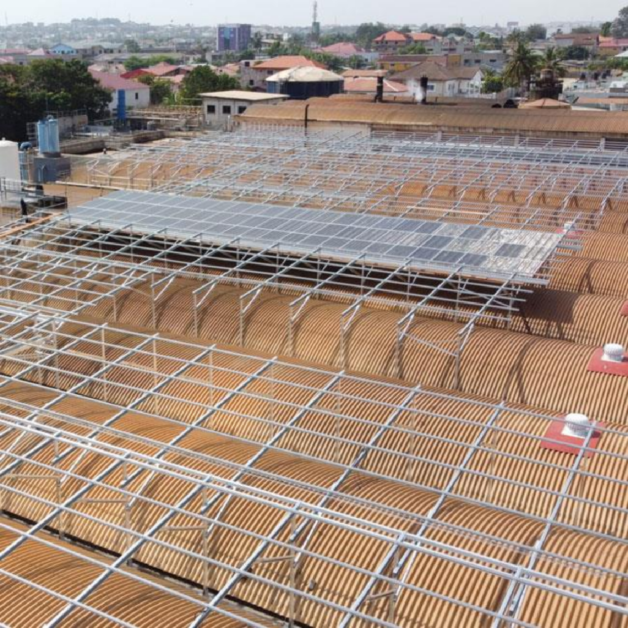 1.04MW customized rooftop mount in Ghana