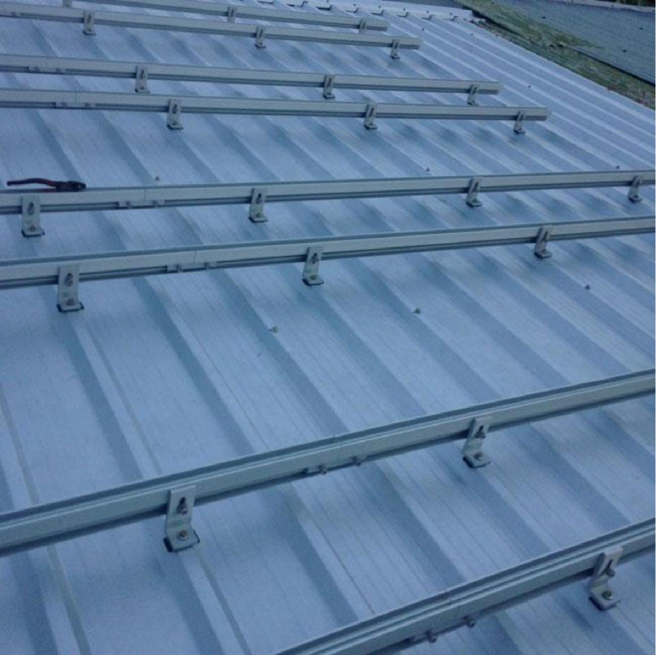 6.4MW L feet Metal Roof Mounting System in Nigeria