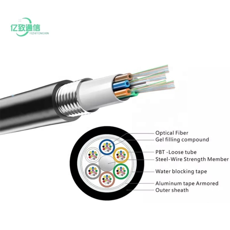 Outdoor 12 24 48 72 144 Cores Outdoor GYTA Fiber Optic Cable