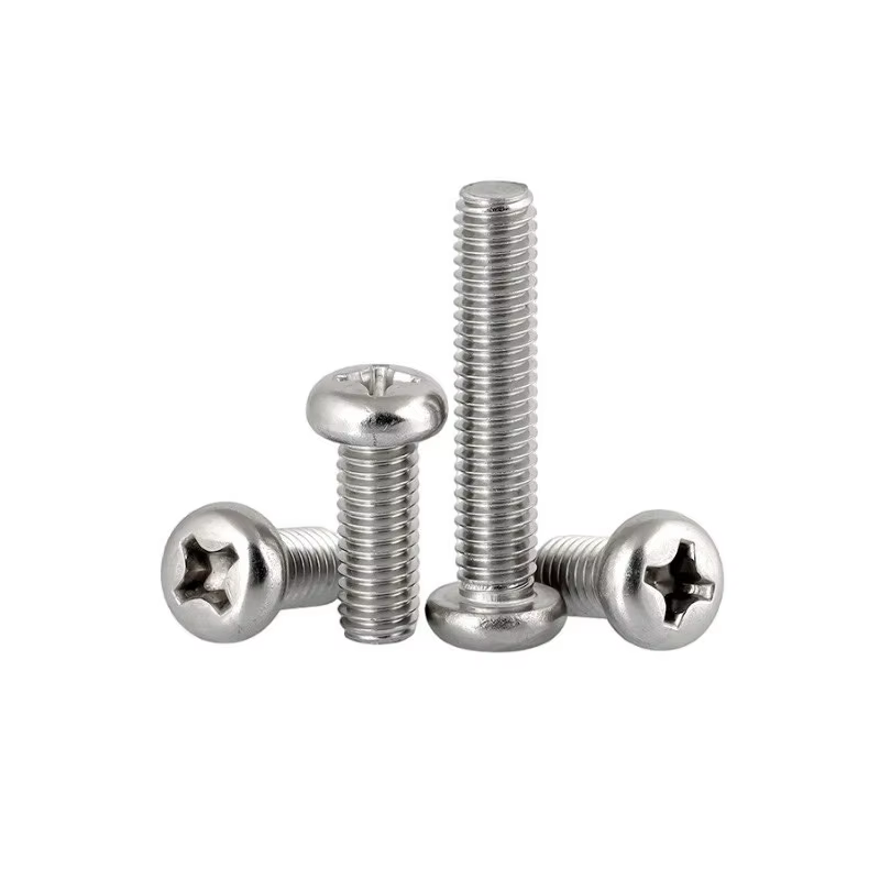 Iron plated nickel cross slot round head screws  pan head screw machine screws supplier