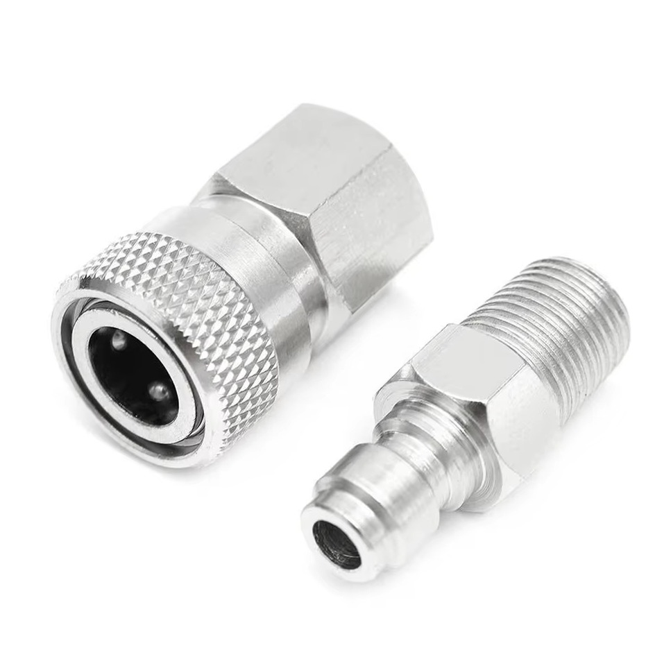 1/8BSPP Paintball Remote Line Quick Connect Disconnect - Male & Female Set details