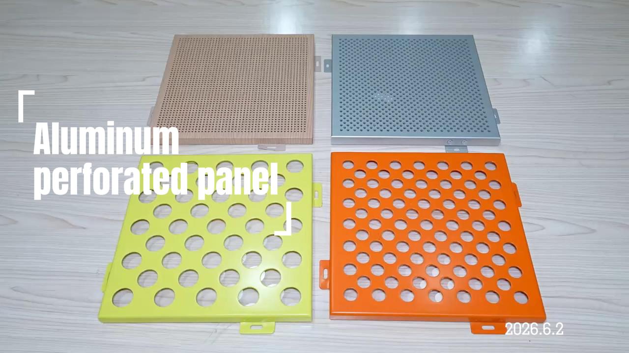 Hiển thị tấm panel nhôm đục lỗ