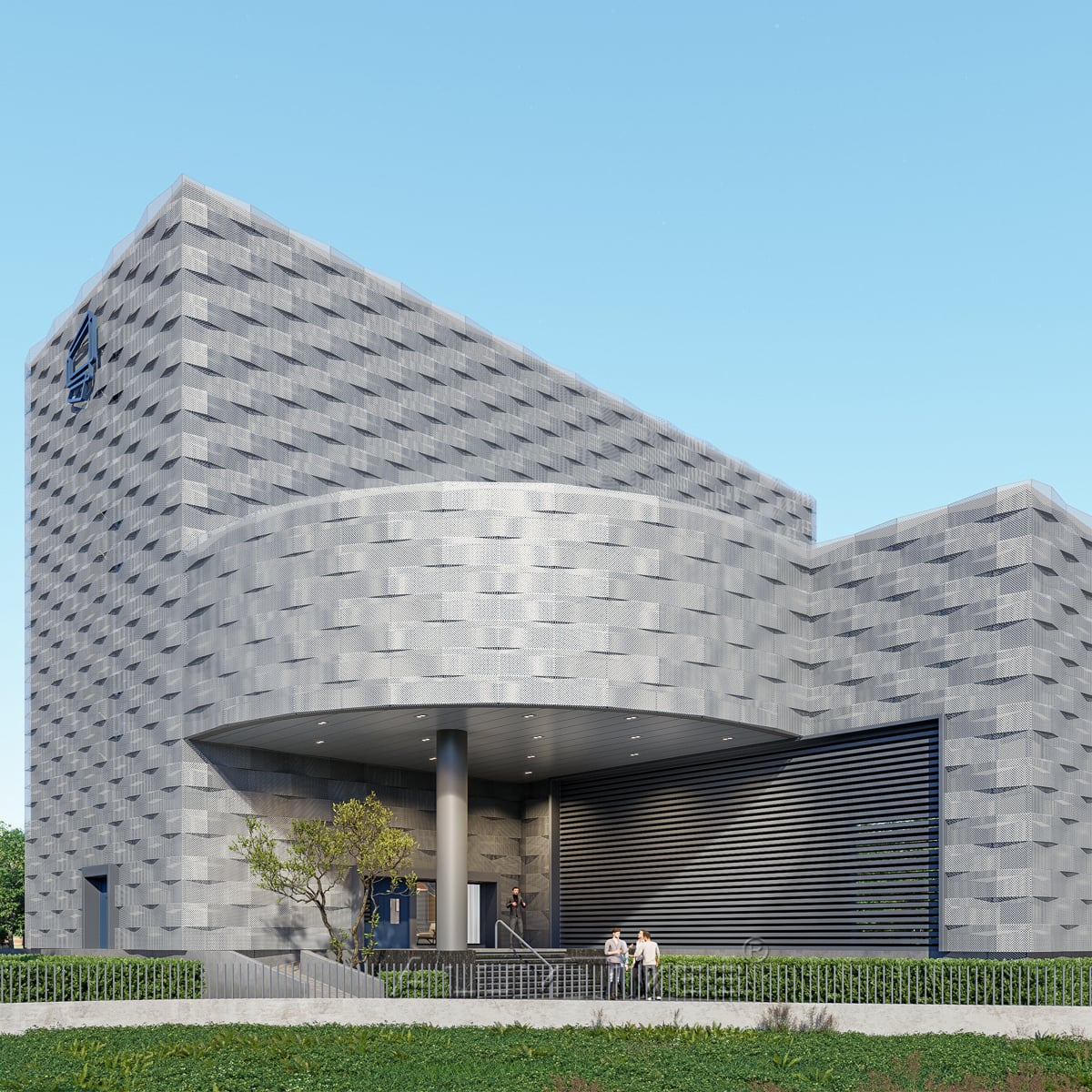 Outdoor Decoration Modern Aluminum Perforated wall cladding panel  