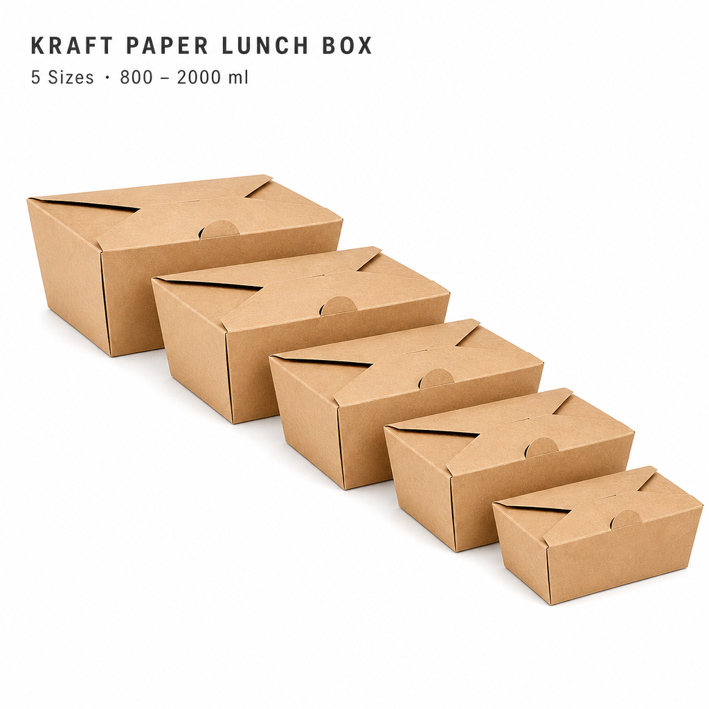 Water Proof Kraft Take Away Paper Box Oil-proof Kraft Packing Box for Chicken