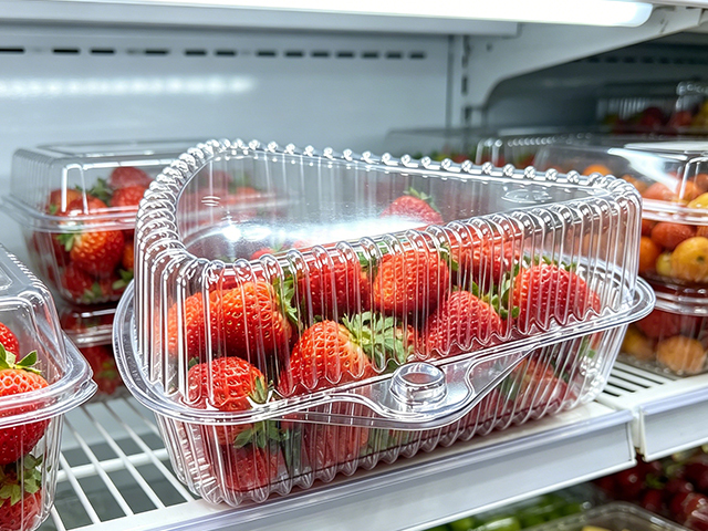 Clear Hinged Plastic Food Container