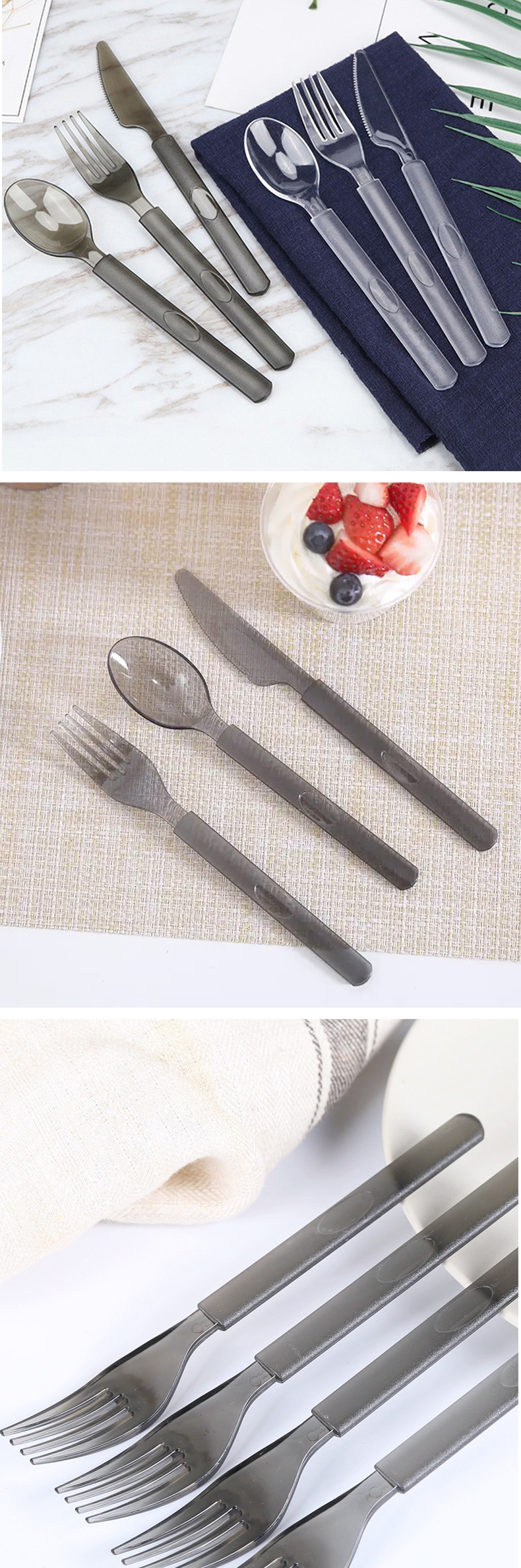 bubble tea long handle spoon disposable plastic ice cream spoons dessert tableware-3