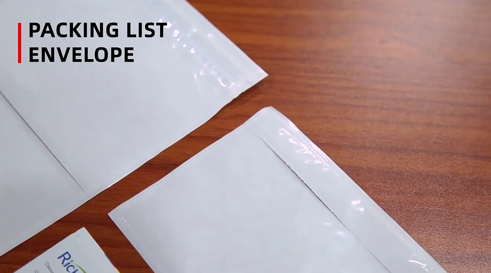 packing list envelope