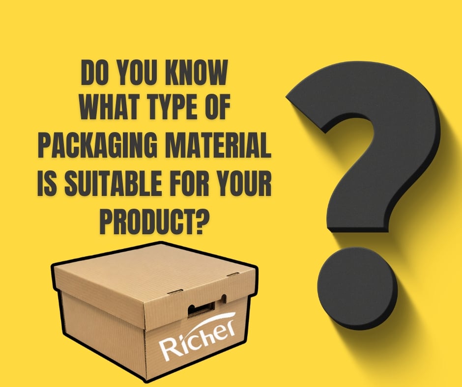 Different types of packaging materials including PLA bags, PE bags, paper packaging and courier bags - Richer Packaging Solutions