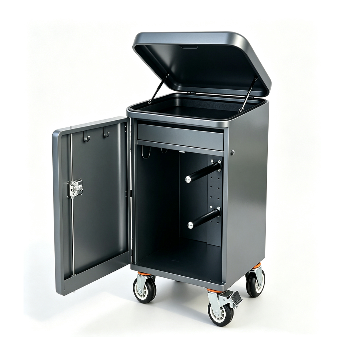 Mobile Metal Tack Locker, Lockable Wheeled Saddle Storage Cabinet for Equestrian Stable | ODM OEM Custom