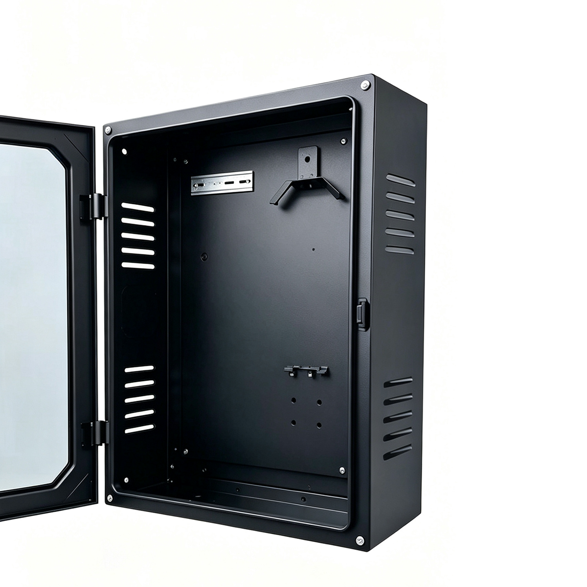 EV Charger Metal Enclosure, Tempered Glass & Password Lock for Outdoor Wall-mount | ODM OEM Custom