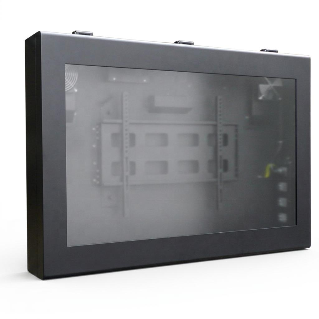 Outdoor TV Waterproof Enclosure, Anti-Theft Dustproof Cabinet for Commercial Wall Mount

