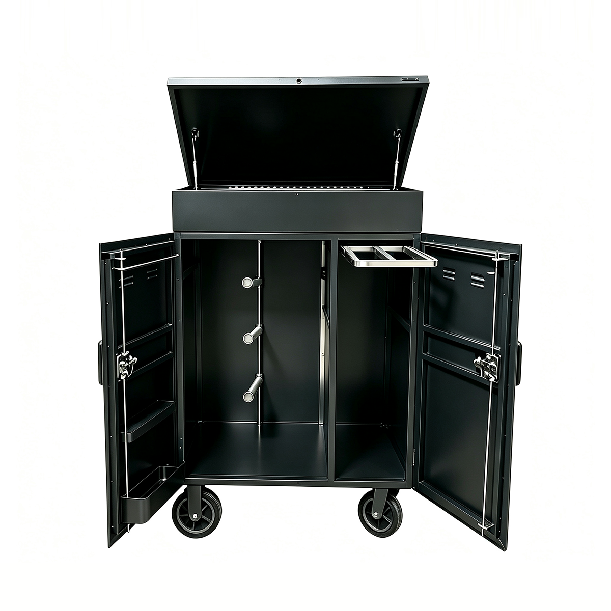Mobile Metal Tack Locker, Lockable Wheeled Saddle Storage Cabinet for Equestrian Stable | ODM OEM Custom