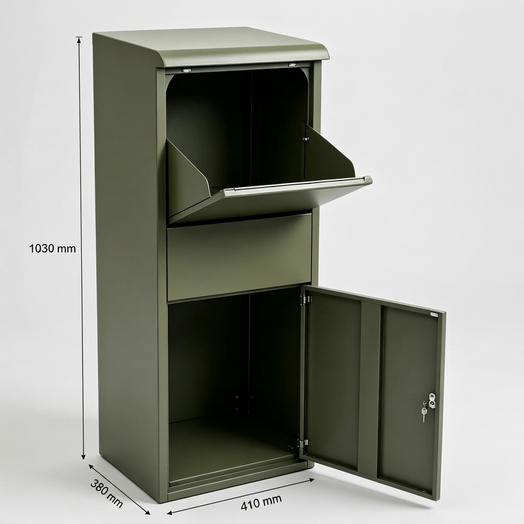 Steel Parcel Delivery Box, Waterproof Secure Lock Box ODM OEM for Exterior Home Porch Use
