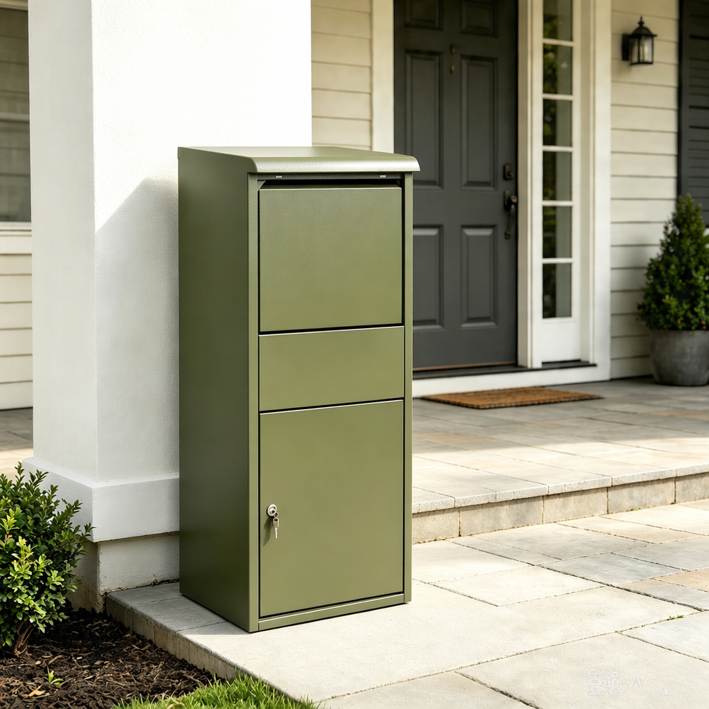 Steel Parcel Delivery Box, Waterproof Secure Lock Box ODM OEM for Exterior Home Porch Use
