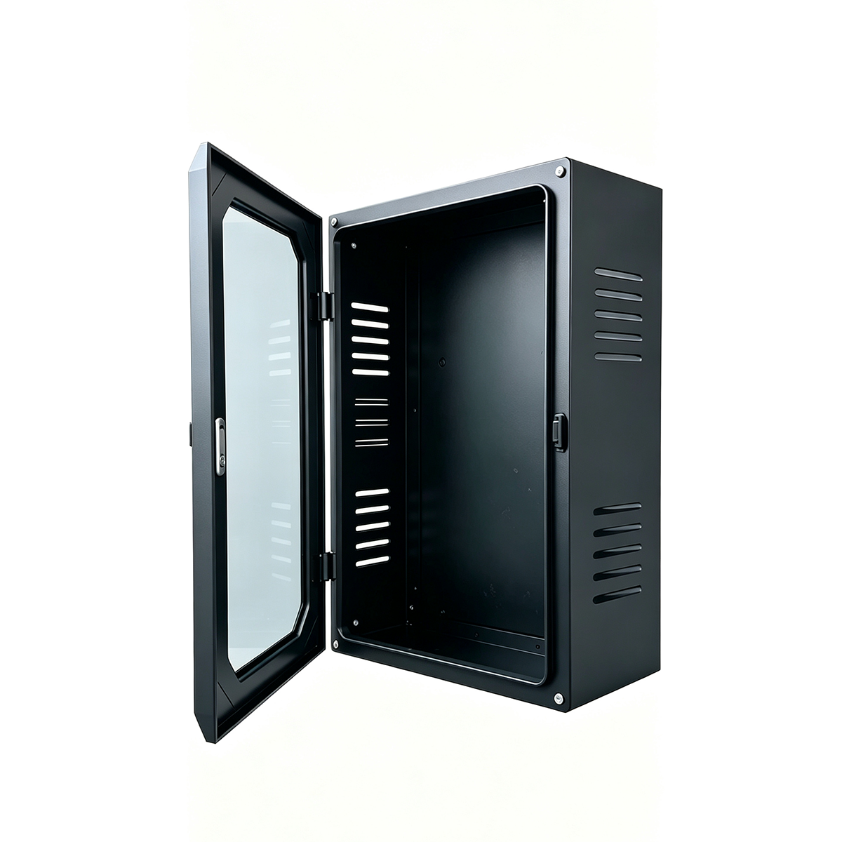 EV Charger Metal Enclosure, Tempered Glass & Password Lock for Outdoor Wall-mount | ODM OEM Custom