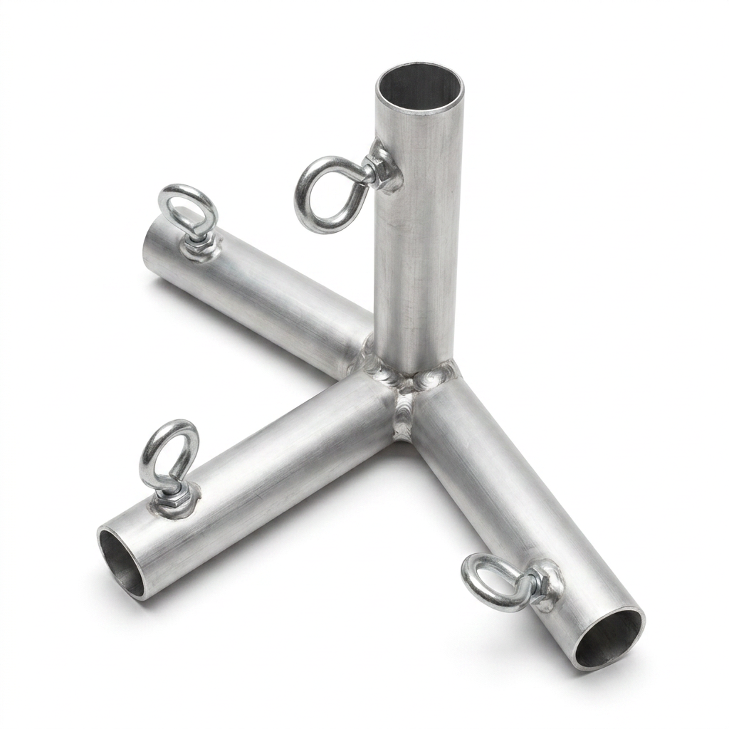 Stainless Steel Tent Pipe Connector, OEM ODM Welded Tube Fitting for Outdoor Canopy & Camping Tent Frame Building
