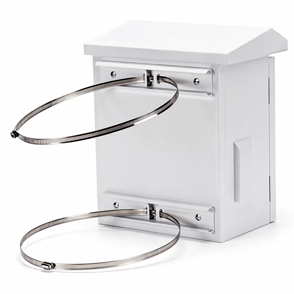 CCTV Pole Mount Waterproof Enclosure | Custom Sheet Metal for Outdoor Surveillance Wiring
