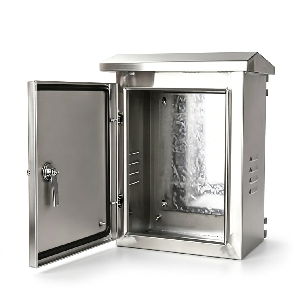 Stainless Steel Outdoor Electrical Enclosure, Rainproof Top for Wall-mount Use | ODM OEM Custom