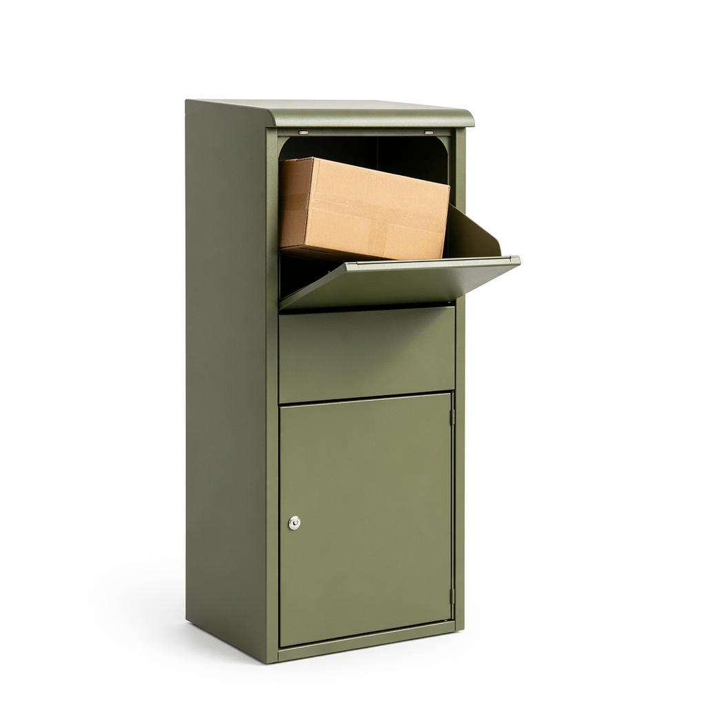 Steel Parcel Delivery Box, Waterproof Secure Lock Box ODM OEM for Exterior Home Porch Use
