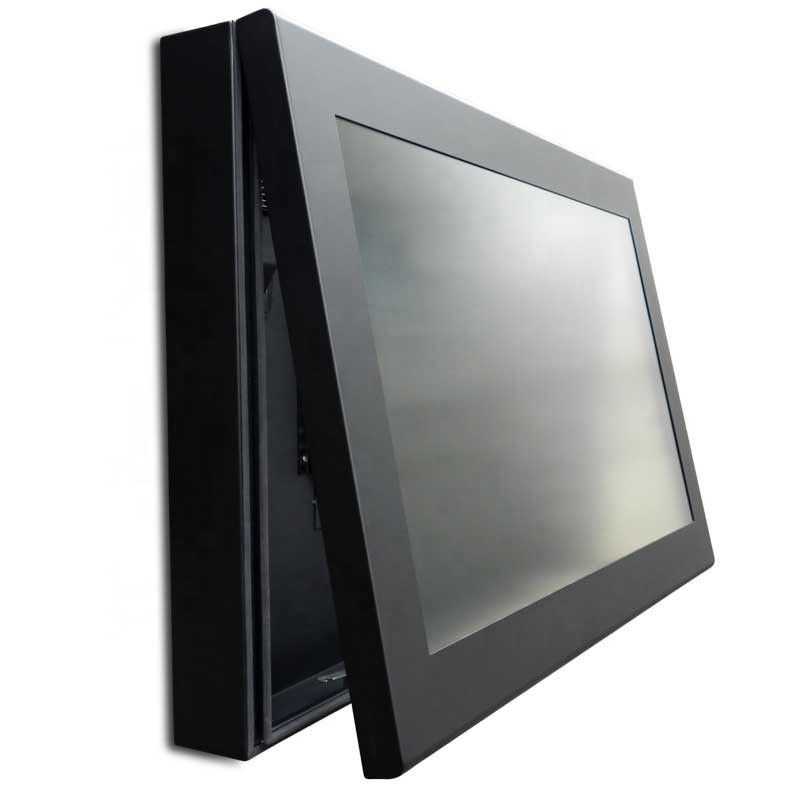 Outdoor TV Waterproof Enclosure, Anti-Theft Dustproof Cabinet for Commercial Wall Mount
