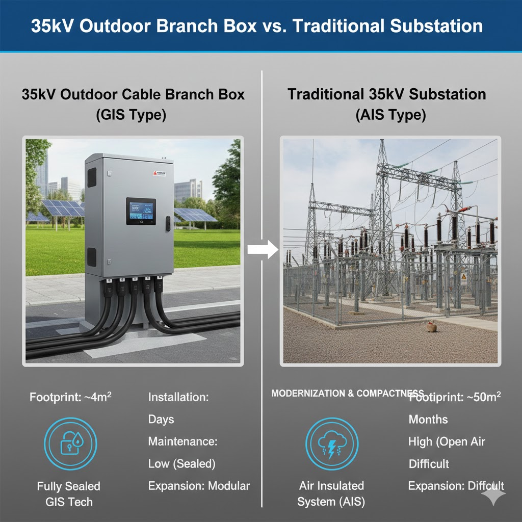 venkovní kabelová rozbočovací skříň 35 kV (DFW) vs. tradiční předem vyrobená rozvodna 35 kV: Které řešení je vhodné pro váš projekt distribuce elektrické energie?