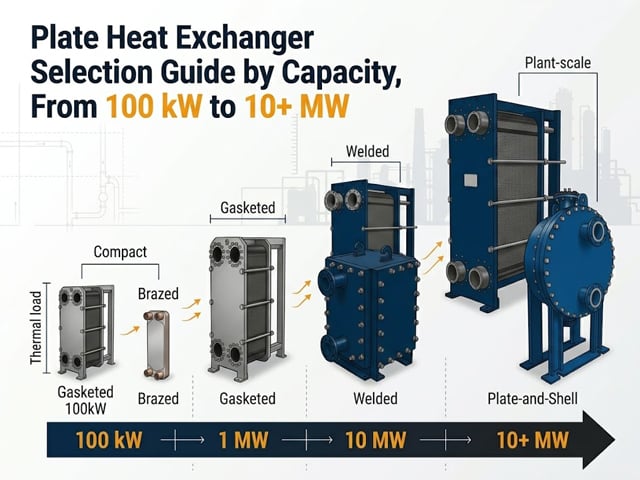 Plate Heat Exchanger Selection Guide by Capacity, From 100 kW to 10+ MW