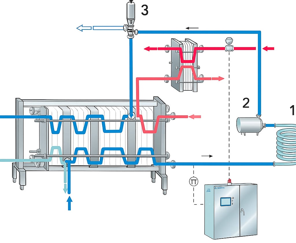 Flowchart of pasteurization process